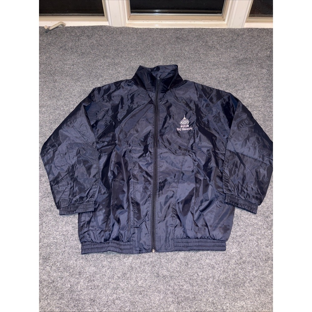 VTG Trump Golf Jacket Full Zip Lightweight XL Taj Mahal Casino Navy